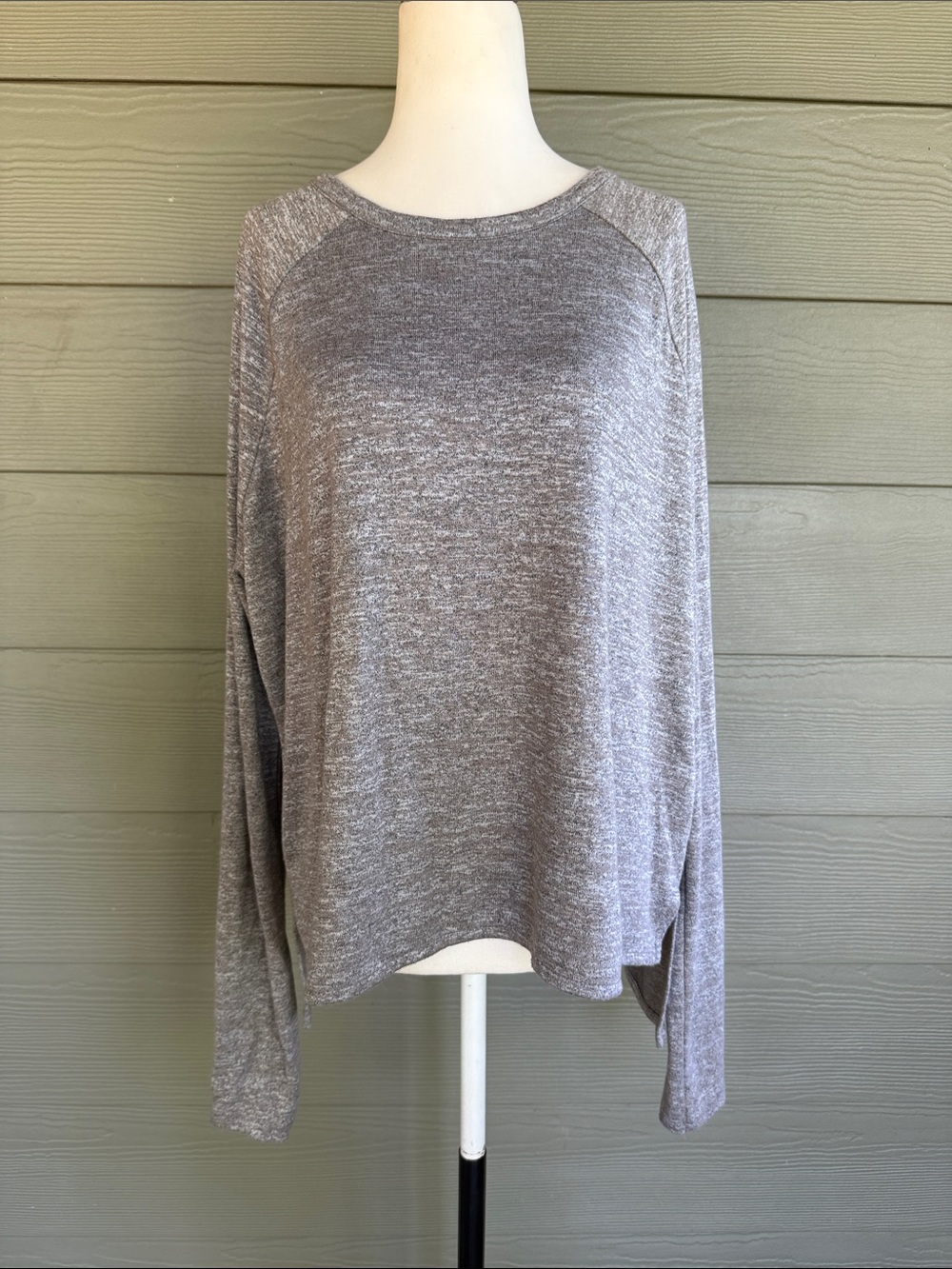 Rag & Bone Marled High-Low Long Sleeve Top
